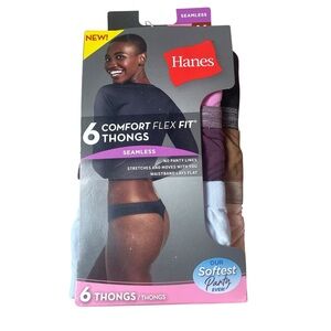 Hanes Comfort‎ Flex Fit Seamless Thongs Medium NWT